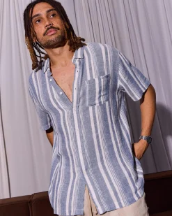 Lucid Zephyr Short Sleeve Shirt Blue / Natural Online
